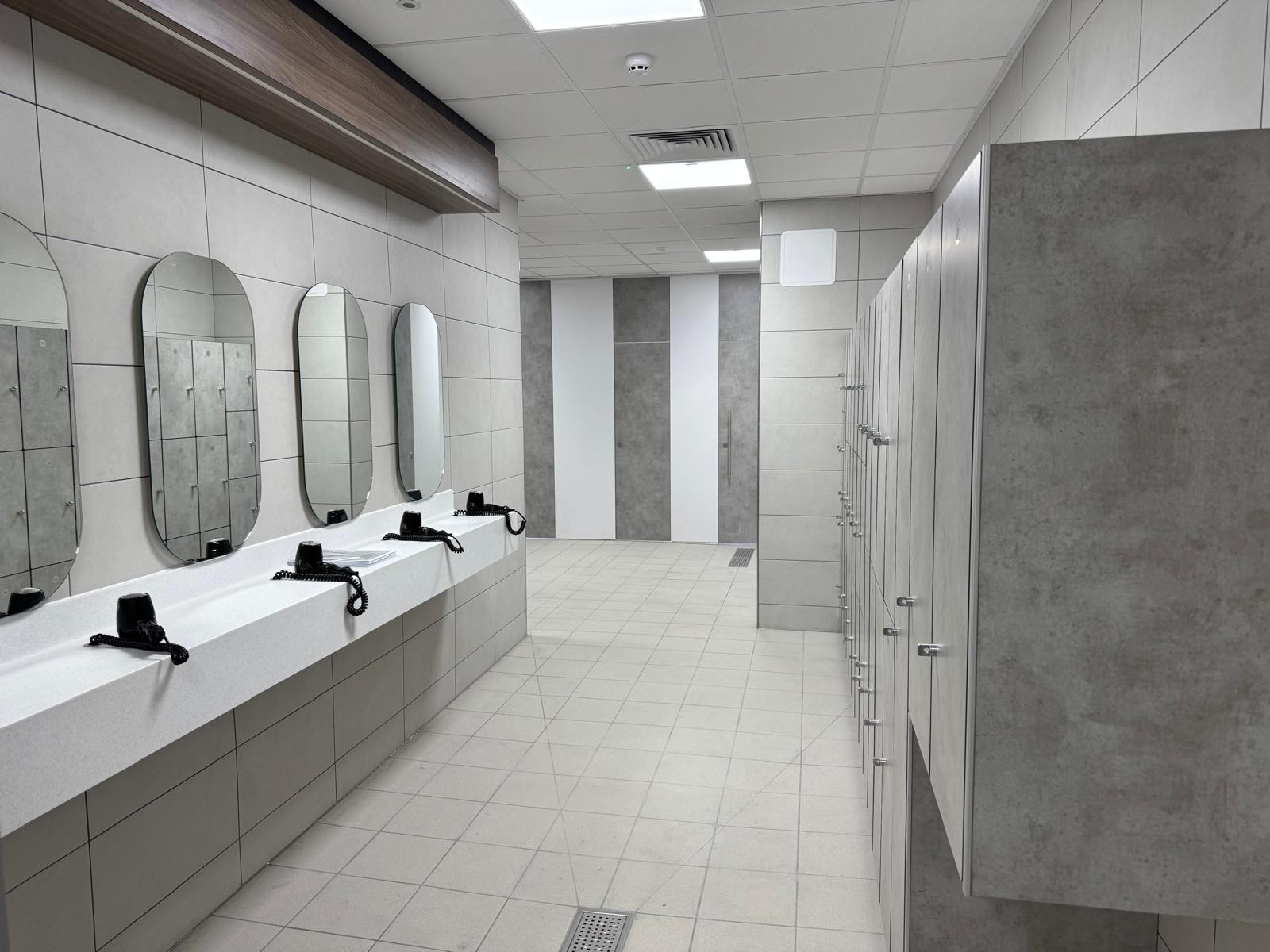 Modern changing room facilities